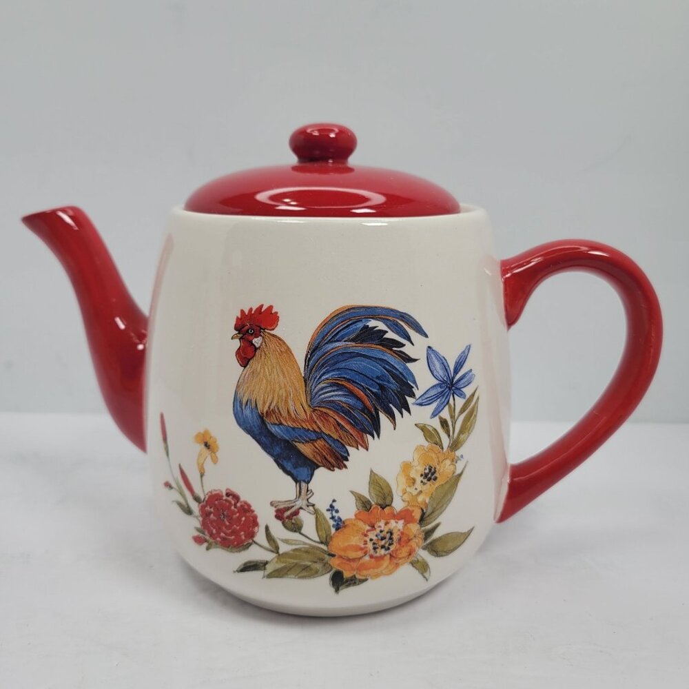 Cracker Barrel Susan Winget Rooster 50 Oz Teapot NWB - Picture 5 of 10